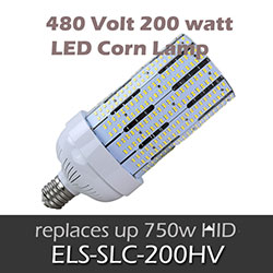 ELS 480V 200 watt LED Corn Lamp