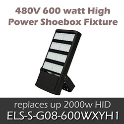 High Voltage 600 watt LED Shoebox Fixture