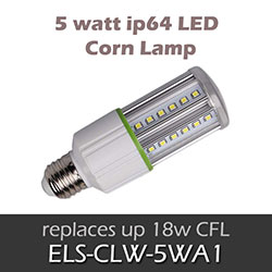 ELS 5 watt IP64 LED Corn Lamp