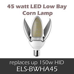ELS 45 watt LED Low Bay Corn Lamps