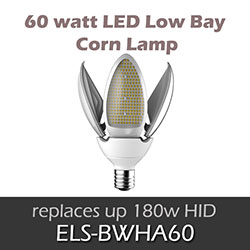 ELS 60 watt LED Low Bay Corn Lamps