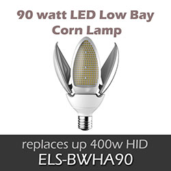 ELS 90 watt LED Low Bay Corn Lamps