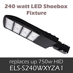 ELS 240 watt LED Shoebox Fixture